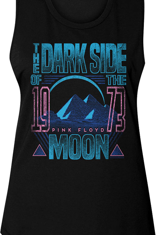 Ladies Dark Side of the Moon 1973 Pink Floyd Muscle Tank Top