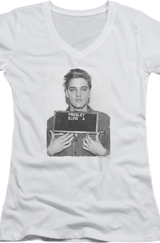 Ladies Discharge Photo Elvis Presley V-Neck Shirt