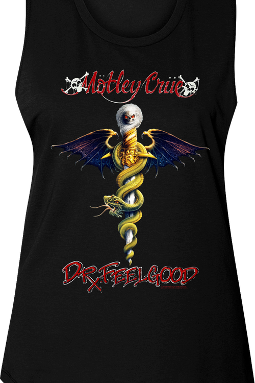 Ladies Dr. Feelgood Album Cover Motley Crue Muscle Tank Top