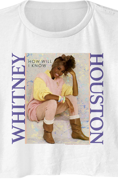 Ladies How Will I Know Single Cover Whitney Houston Crop Top