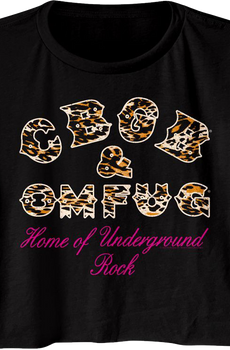 Ladies Leopard Print CBGB Crop Top