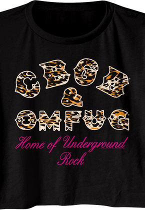 Ladies Leopard Print CBGB Crop Top