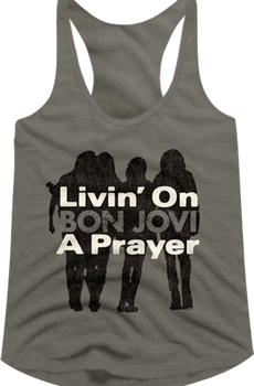 Ladies Livin' On A Prayer Bon Jovi Racerback Tank Top