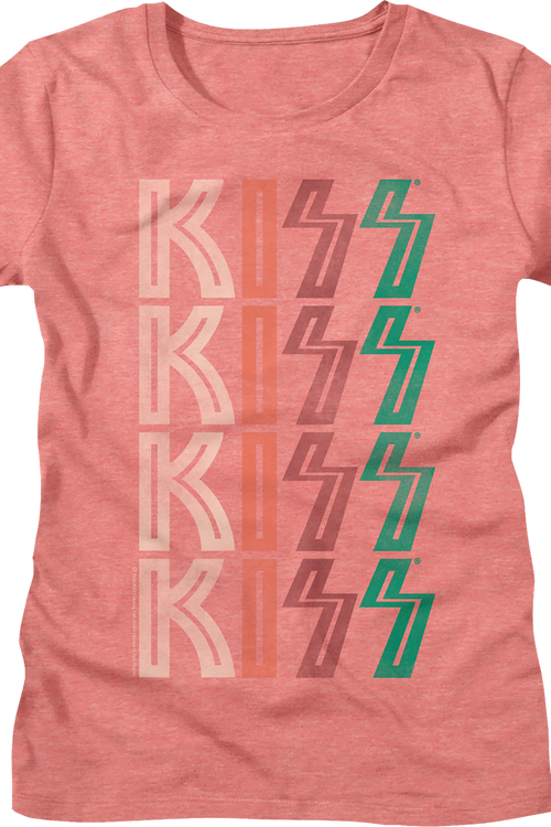 Womens Repeated Logo KISS Shirt