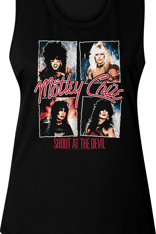 Ladies Shout At The Devil Motley Crue Muscle Tank Top