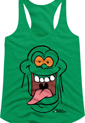 Ladies Slimer's Face Real Ghostbusters Racerback Tank Top