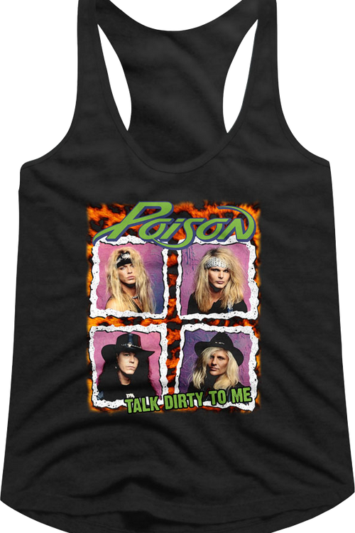 Ladies Talk Dirty To Me Poison Racerback Tank Top