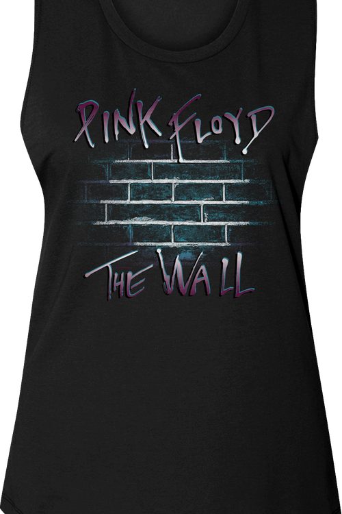 Ladies The Wall Pink Floyd Muscle Tank Top