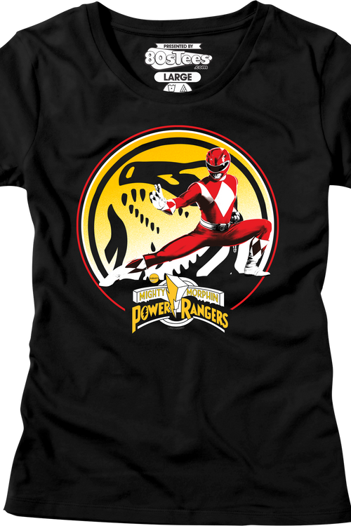 Womens Tyrannosaurus Power Coin Mighty Morphin Power Rangers Shirt