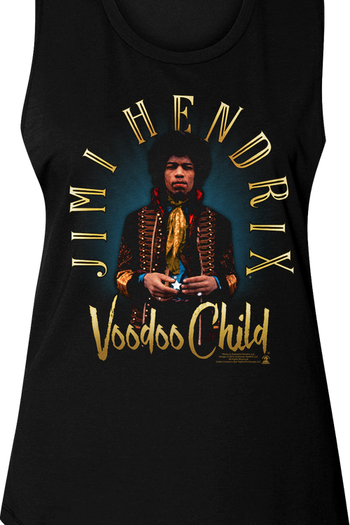 Ladies Voodoo Child Jimi Hendrix Muscle Tank Top