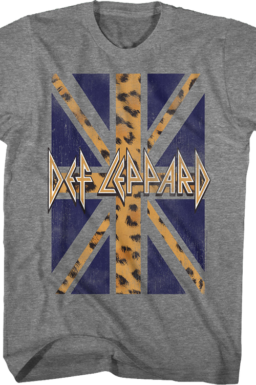 Leopard Print Flag Def Leppard T-Shirt