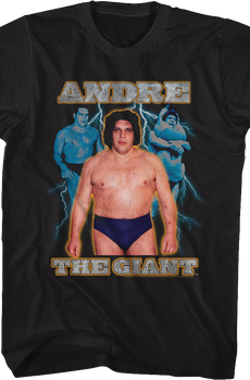 Lightning Bolt Collage Andre The Giant T-Shirt