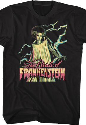 Lightning Bolts Bride Of Frankenstein T-Shirt