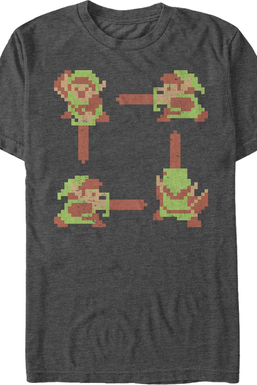 Link 8-Bit Action Poses Legend of Zelda T-Shirt