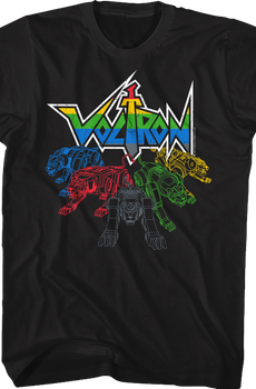 Lions Outlined Voltron T-Shirt