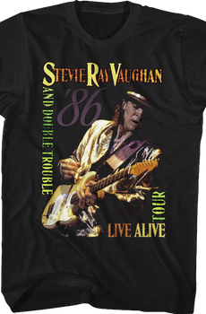 Live Alive Tour Stevie Ray Vaughan T-Shirt