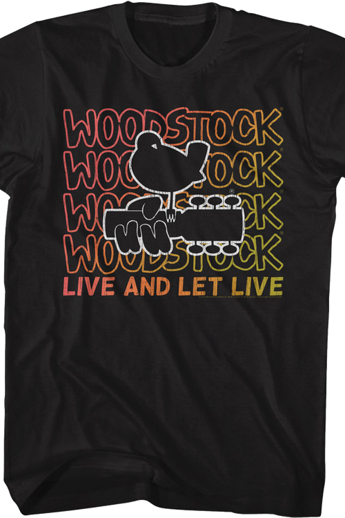 Live And Let Live Woodstock T-Shirt