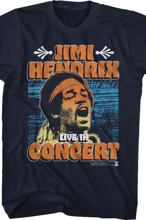 Live In Concert Jimi Hendrix T-Shirt