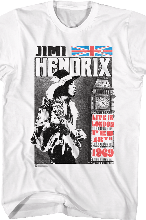 Live In London Jimi Hendrix T-Shirt