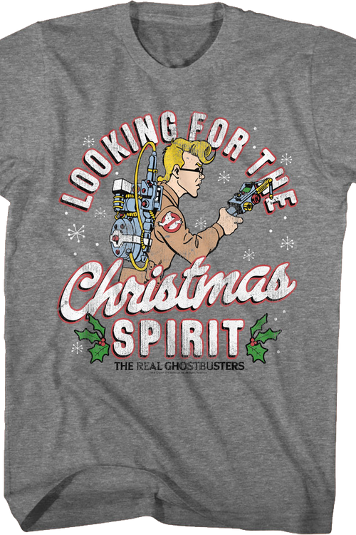 Looking For The Christmas Spirit Real Ghostbusters T-Shirt