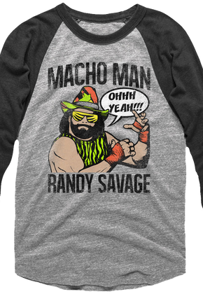 Macho Man Randy Savage Raglan Baseball Shirt