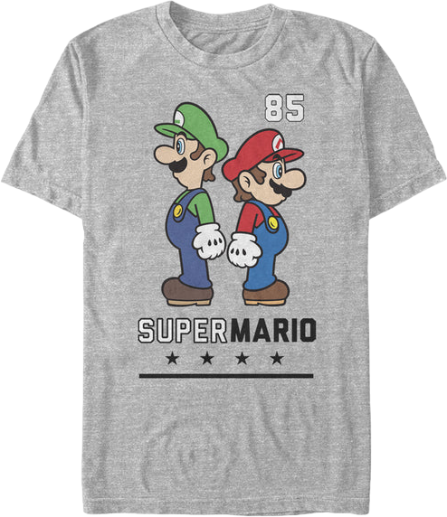 Mario & Luigi Back To Back Super Mario Bros. T-Shirt