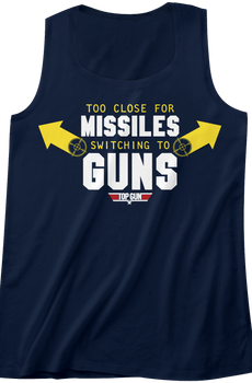 Missiles To Guns Top Gun Tank Top