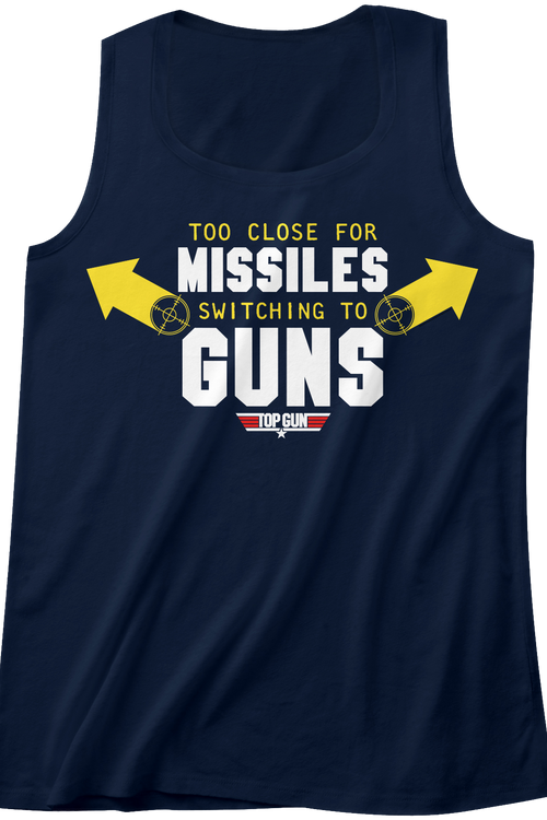 Missiles To Guns Top Gun Tank Top