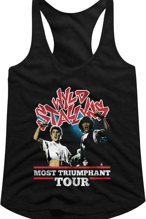 Ladies Most Triumphant Tour Bill and Ted Racerback Tank Top