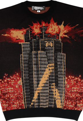 Nakatomi Plaza Explosion Die Hard Knitted Christmas Sweater