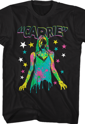 Neon Blood Splattered Prom Queen Carrie T-Shirt