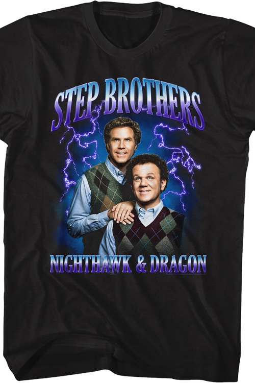 Nighthawk & Dragon Lightning Photo Step Brothers T-Shirt