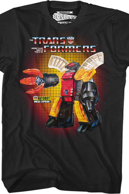 Omega Supreme Box Art Transformers T-Shirt