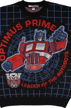 Optimus Prime Leader Of The Autobots Transformers Knitted Sweater