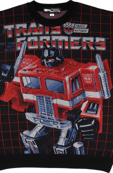 Box Art Optimus Prime Transformers Knitted Sweater