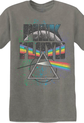 Paint Splatter Dark Side of the Moon Pink Floyd T-Shirt