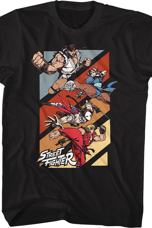 Panel Action Poses Street Fighter T-Shirt