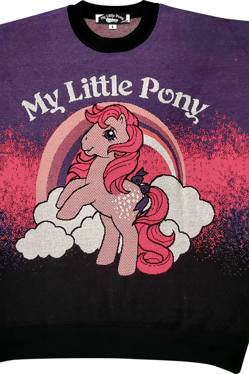 Peachy Rainbow My Little Pony Knitted Sweater