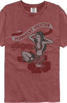 Permanent Vacation Hula Girl Aerosmith Comfort Colors Brand T-Shirt