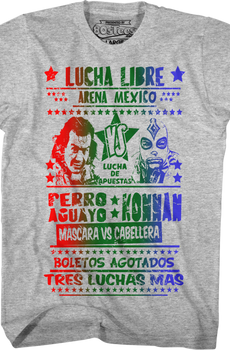 Perro Aguayo vs Konnan Luchador T-Shirt