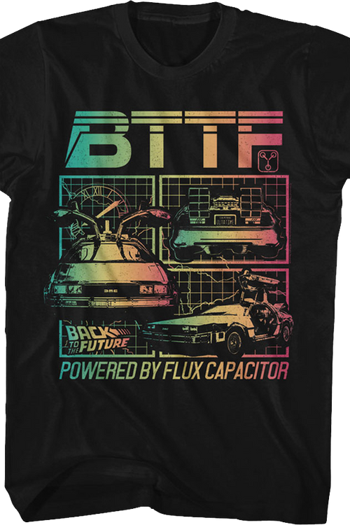 Distressed Powered By Flux Capacitor Back To The Future T-Shirt