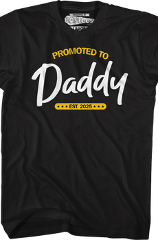 Promoted To Daddy Est. 2025 T-Shirt