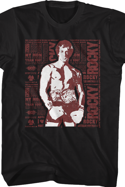 Quote Collage Rocky T-Shirt