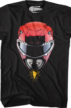 Red Ranger Helmet Mighty Morphin Power Rangers T-Shirt