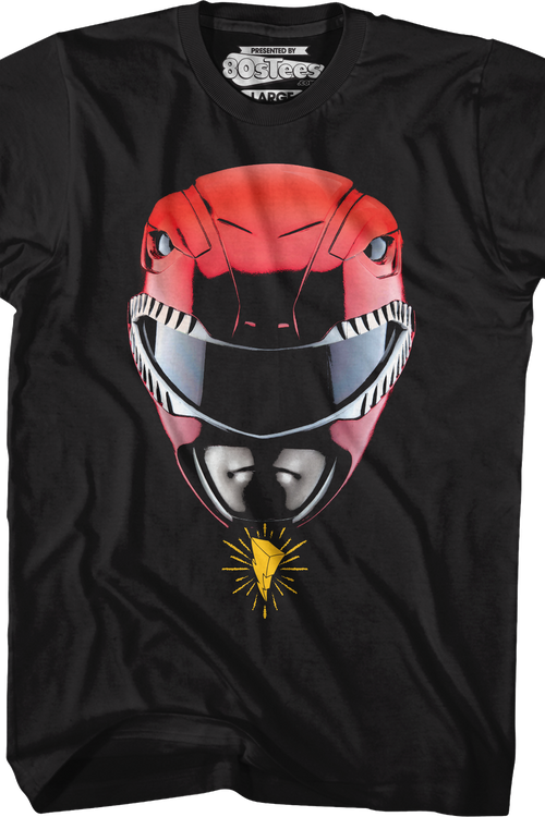 Red Ranger Helmet Mighty Morphin Power Rangers T-Shirt