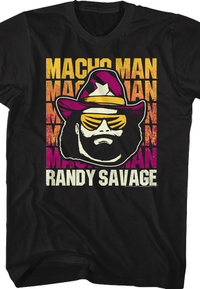 Repeating Macho Man Logo Randy Savage T-Shirt