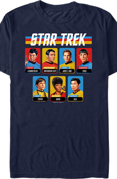 Retro Cast Table Star Trek T-Shirt