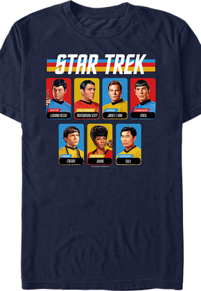 Retro Cast Table Star Trek T-Shirt