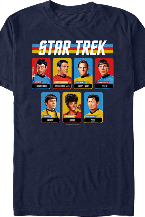 Retro Cast Table Star Trek T-Shirt