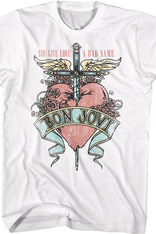 Retro Floral Logo Bon Jovi T-Shirt